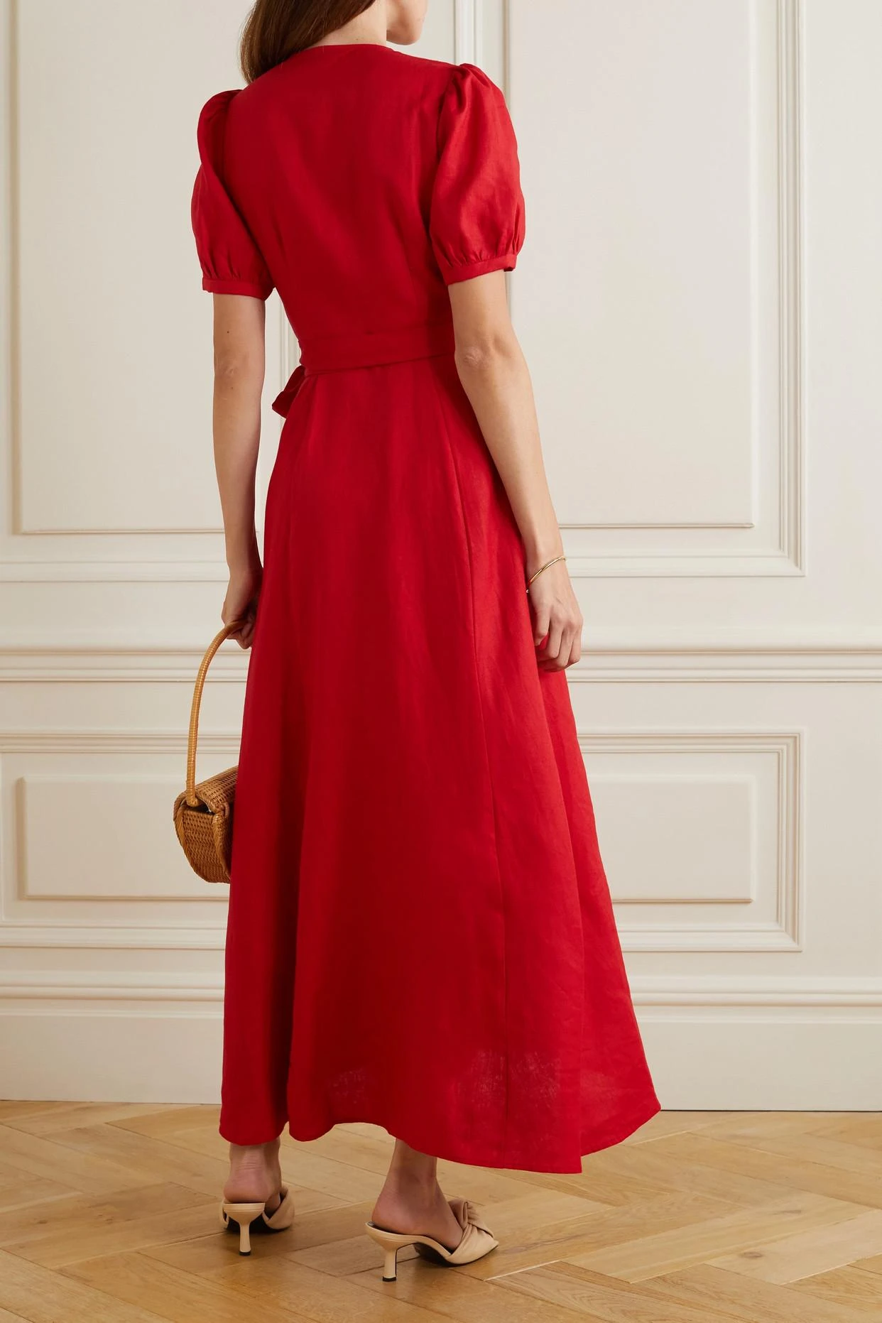 Weiss Linen Midi Wrap Dress 5 Weiss Linen Midi Wrap Dress - Image 3